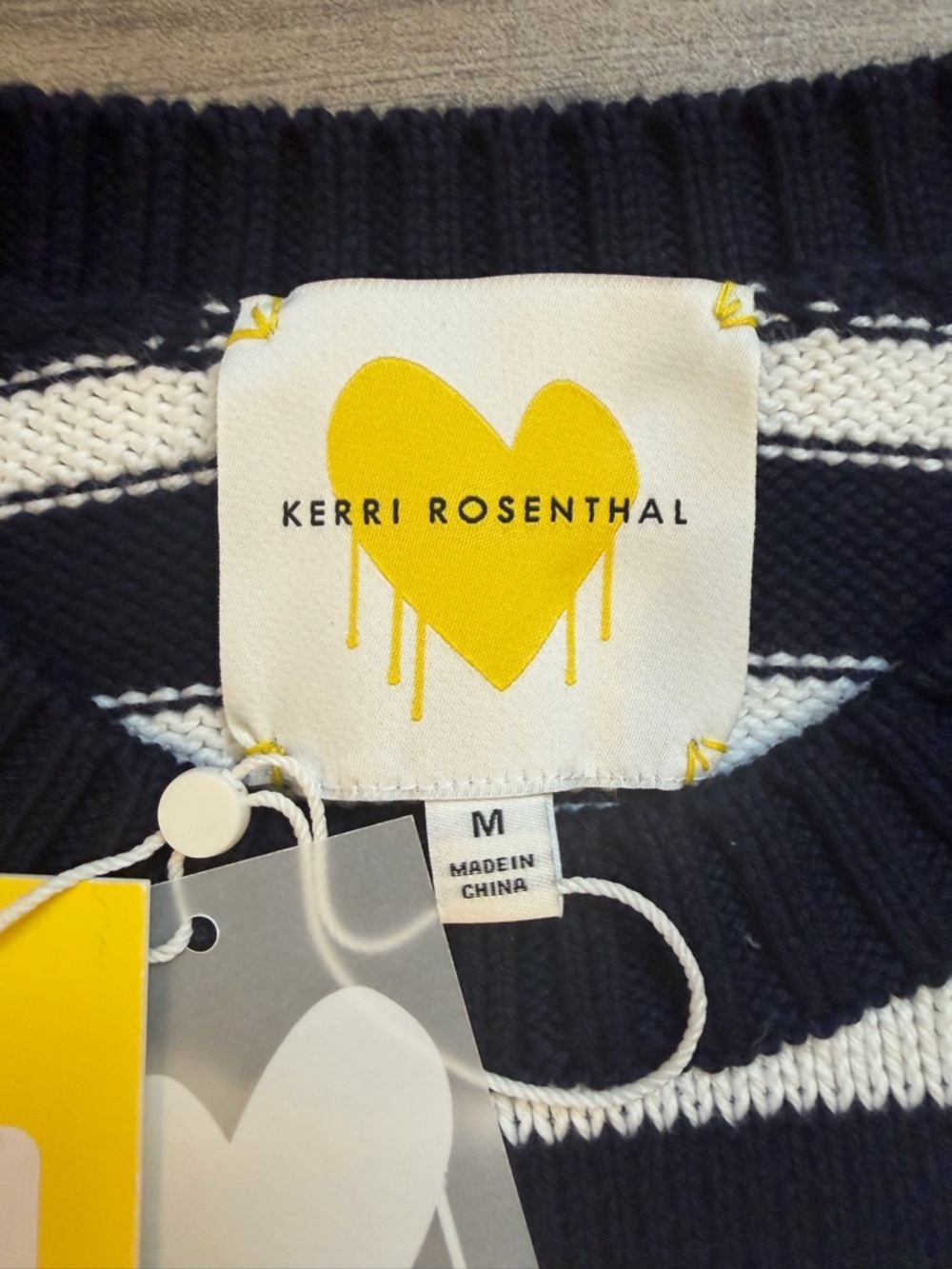 Kerri Rosenthal Summer Imperfect Heart Sweater Size M - Picture 7 of 10